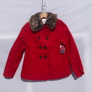 Kimball Kids - Faux Fur Red Dress Coat